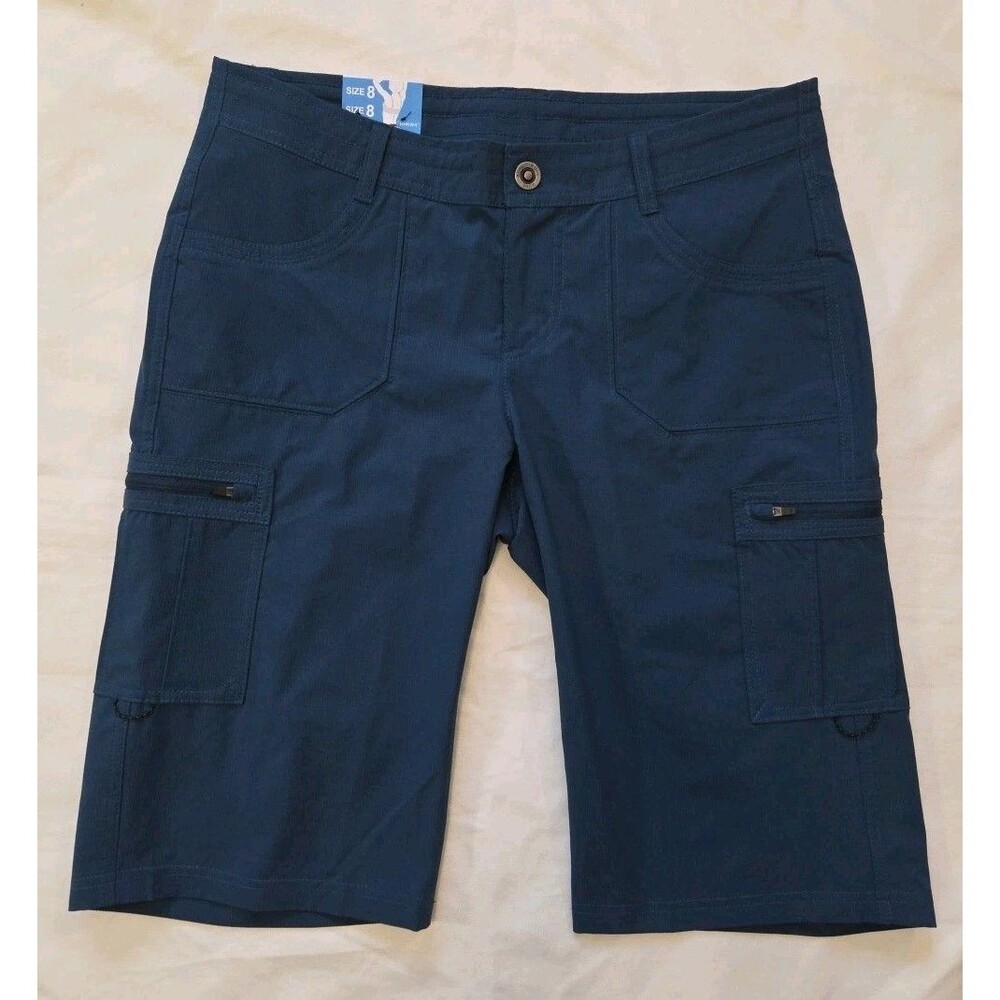 NWT KÜHL | Women's Size 8 | Horizn Cargo Shorts Blue Roll-Up Hiking Travel